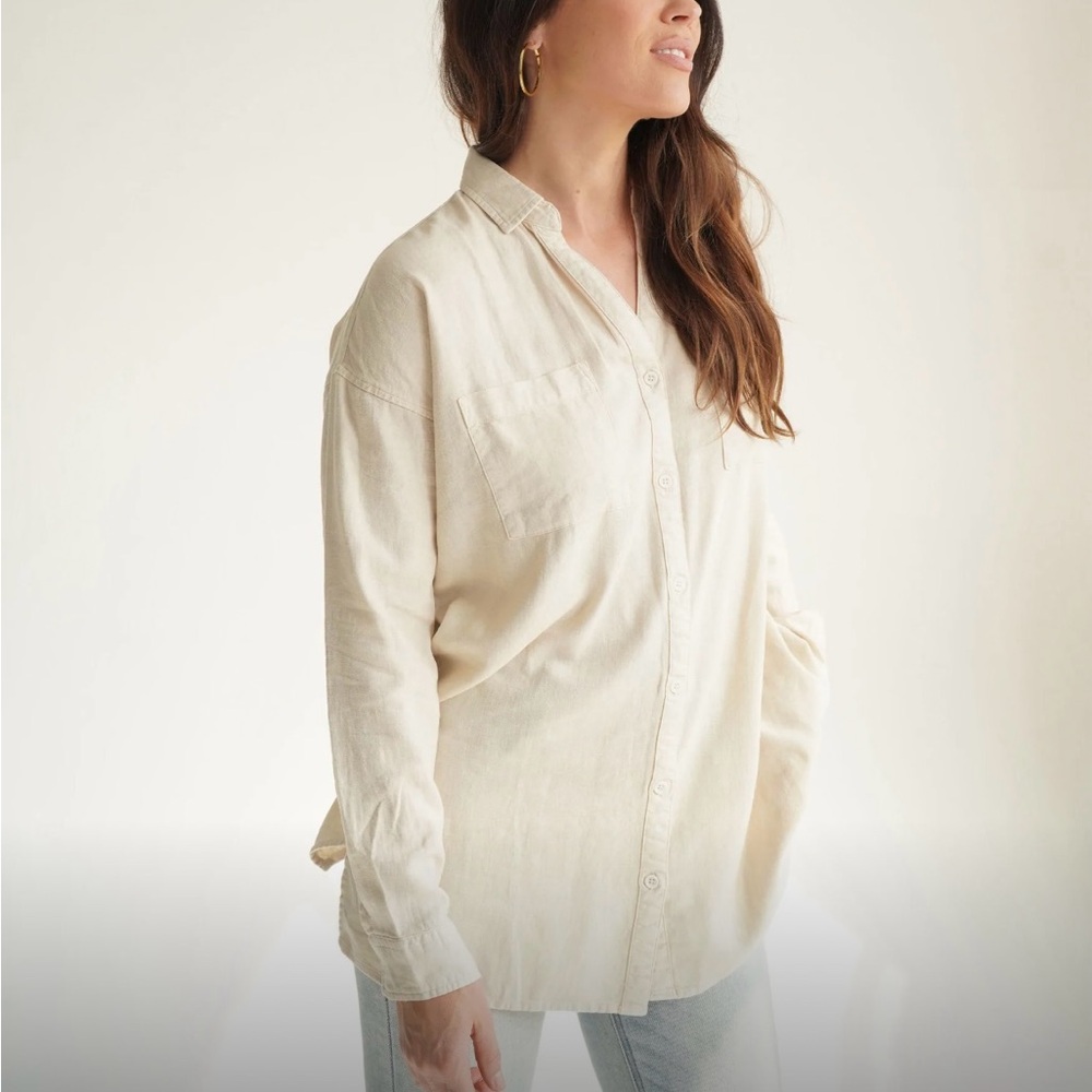 CJLA Ari - Cream Button-Up Shirt